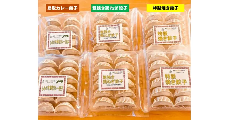 【ふるさと納税】餃子3種食べ比べセット（鶏ねぎ餃子・鳥取カレー餃子 ・特製焼き餃子）各24個(12個×2パック) 計72個【24-018-002】もみの木作業所 ギョウザ ぎょうざ 子ども 子供 おかず 夕飯 おつまみ お取り寄せ グルメ 鳥取県 米子市 送料無料