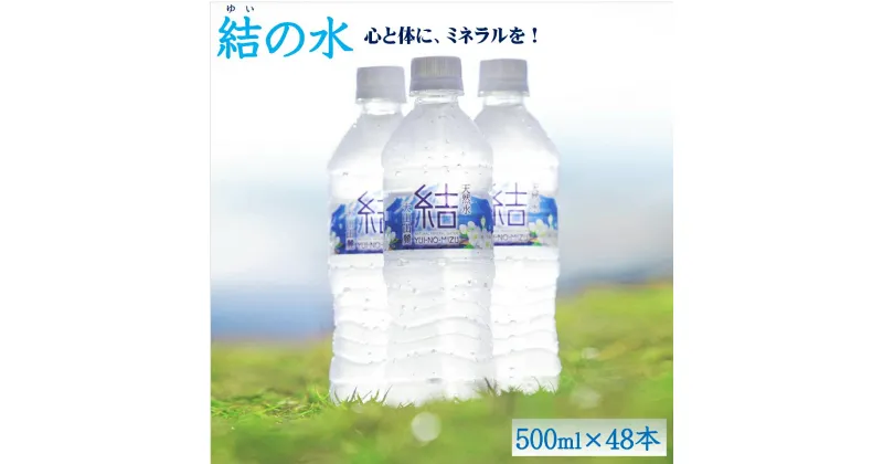 【ふるさと納税】水 大山山麓の天然水 結 500ml × 48本（24本入×2箱）軟水 ゆいのみず 【24-010-022】鳥取県ふるさと認証食品認定 2023年モンドセレクション金賞受賞 永伸商事 ミネラルウォーター 10000円 1万 ジム サウナ 防災 備蓄 鳥取県 米子市 シリカ水 送料無料