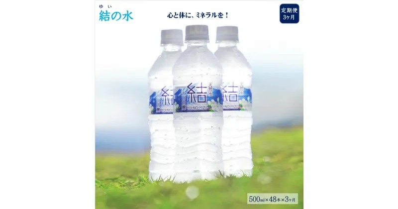 【ふるさと納税】定期便 大山山麓天然水 結 500ml×48本×3ヶ月 軟水【24-030-003】2023年モンドセレクション金賞受賞 鳥取県ふるさと認証食品認定 永伸商事 3回 シリカ ミネラルウォーター ジムに サウナにペットボトル 天然水 水分補給 熱中症対策 鳥取県 米子市 送料無料