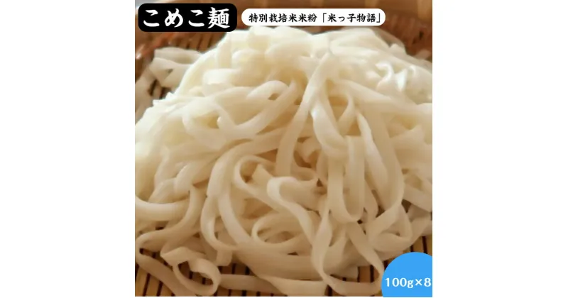 【ふるさと納税】米粉100％ こめこ麺 100g×8袋 計800g 冷凍【24-010-030】鳥取県産 特別栽培米使用 米粉麺 グルテンフリー ライスヌードル ライスパスタ 冷麺 鍋 お取り寄せ グルメ 鳥取県 米子市 送料無料