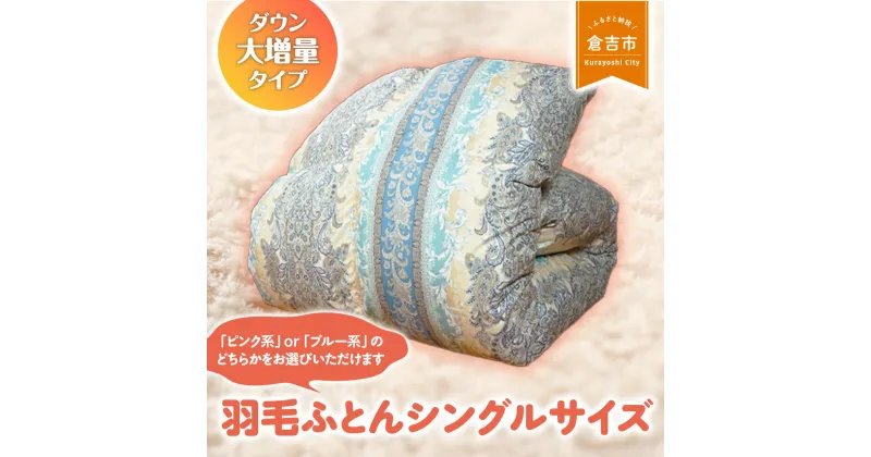 【ふるさと納税】羽毛 ふとん （ ダウン 大増量 タイプ） シングル サイズ 布団