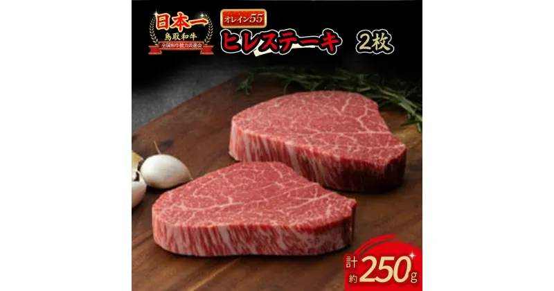 【ふるさと納税】 鳥取和牛 オレイン55 ヒレステーキ 250g （2枚） 牛肉 ヒレ ヒレステーキ 和牛 国産牛 ステーキ 黒毛和牛 肉 国産 ブランド牛 赤身 希少部位 最高級部位 鳥取県 倉吉市