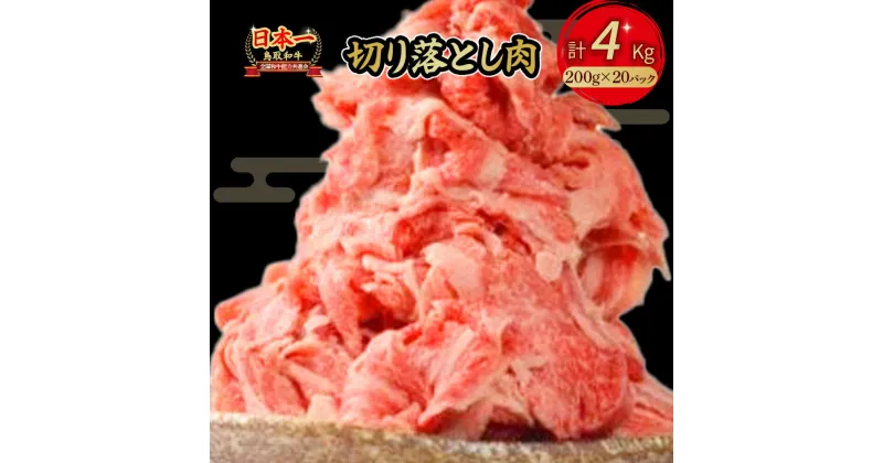 【ふるさと納税】鳥取和牛 切り落とし 4kg(約200g×20) 肉 牛肉 国産 切り落とし 小分け 和牛 黒毛和牛 ブランド牛 国産 鳥取県 倉吉市