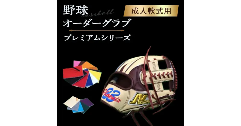 【ふるさと納税】野球 オーダー グラブ（プレミアムシリーズ） 野球 グラブ 成人 軟式 用 NORIA ノリア グローブ オリジナル 成年用 右投げ 左投げ 刺繍