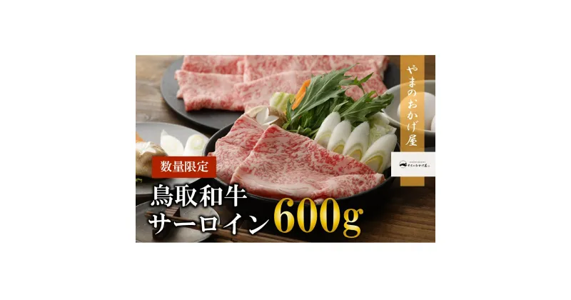 【ふるさと納税】鳥取和牛 サーロイン しゃぶしゃぶ・すき焼き　600g 国産 牛肉 サーロイン 和牛 黒毛和牛