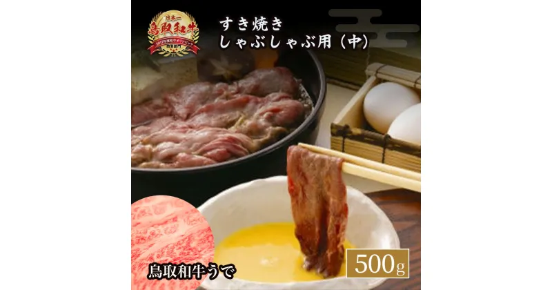 【ふるさと納税】鳥取和牛 すき焼き しゃぶしゃぶ用 （中） 500g うで 黒毛和牛 国産 牛肉 和牛 人気 冷凍