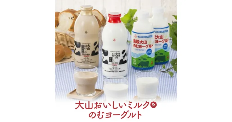 【ふるさと納税】大山おいしいミルク＆のむヨーグルト　牛乳 ミルク カフェオレ 飲むヨーグルト ヨーグルト セット 大山乳業農業協同組合 大山乳業 鳥取県 倉吉市