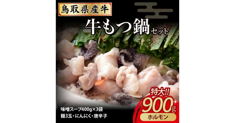 【ふるさと納税】 鳥取牛 もつ鍋セット みそ味（特大） 国産 モツ 鍋 セット ホルモン 鳥取牛 みそ味