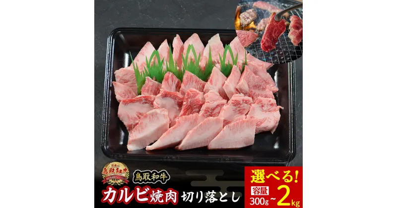 【ふるさと納税】鳥取和牛 カルビ焼肉 切り落とし 300g～2kg(500g×4) やまのおかげ屋 バラ 国産 肉 牛肉 焼肉 カルビ 和牛 ブランド牛 黒毛和牛