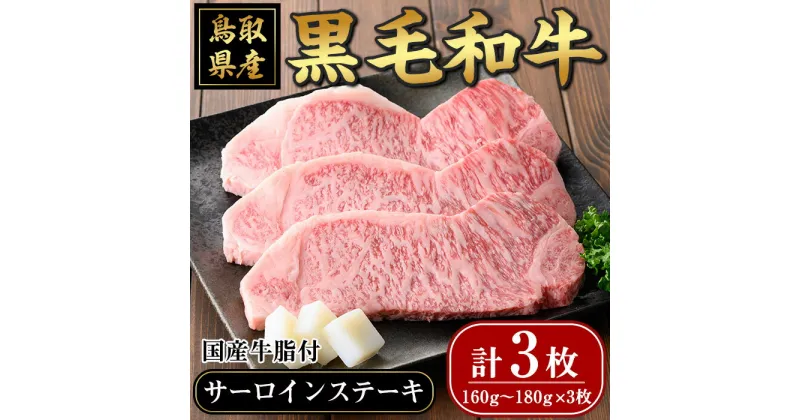 【ふるさと納税】鳥取黒毛和牛サーロインステーキ(計3枚)国産 牛肉 黒毛和牛 和牛肉 サーロイン ステーキ BBQ バーベキュー ギフト 贈答【sm-AP002】【いろは精肉本店】