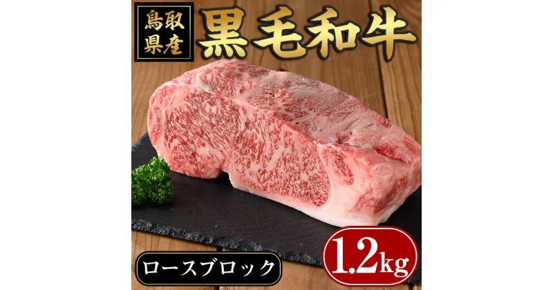 【ふるさと納税】鳥取黒毛和牛ロースブロック(計1.2kg)国産 黒毛和牛 牛肉 ロース ブロック ステーキ ローストビーフ 焼肉 BBQ バーベキュー ギフト 贈答 【sm-AP005】【いろは精肉本店】