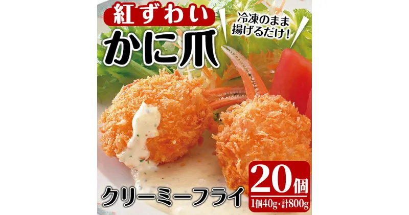 【ふるさと納税】かに爪クリーミーフライ(20個×40g・800g)カニ 蟹 かに 蟹爪 カニ爪 おかず お弁当 冷凍【sm-AG002】【さんれい製造】