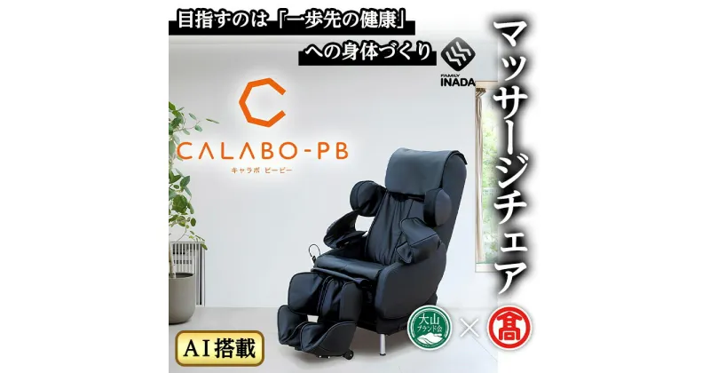 【ふるさと納税】キャラボCALABO PB(合皮レザー) マッサージ機 マッサージチェア メディカルチェア リクライニング マッサージ器 疲労回復 血行促進 筋肉疲労 首 腰 腕 脚 土踏まず メディカルチェア 家庭用 医療機器【T-CT12】【大山ブランド会】