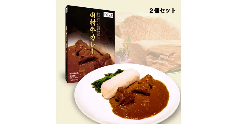 【ふるさと納税】【53013】日本一の田村牛と伝説のシェフがコラボした至高のレトルトカレー（2P）　｜鳥取県 岩美町 牛肉 田村牛 ブランド牛 受賞 肉 お肉 カレー レトルトカレー レトルト レトルト食品 シェフ セット 送料無料