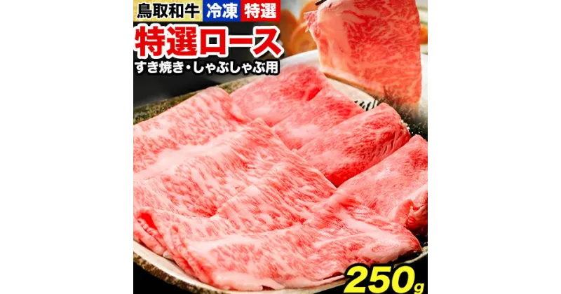 【ふるさと納税】鳥取和牛 特選ロース すき焼き・しゃぶしゃぶ用(250g) 株式会社 やまのおかげ屋《90日以内に出荷予定(土日祝除く)》鳥取県 八頭町 和牛 牛肉 牛 すき焼き しゃぶしゃぶ 送料無料