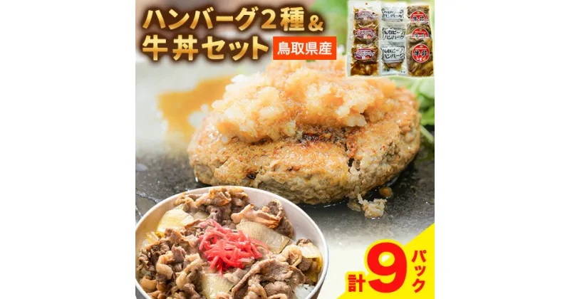 【ふるさと納税】ハンバーグ 牛丼 鳥取県産ハンバーグ2種&牛丼セット 《90日以内に出荷予定(土日祝除く)》 鳥取県畜産農業協同組合 鳥取県 牛肉 牛 セット 送料無料