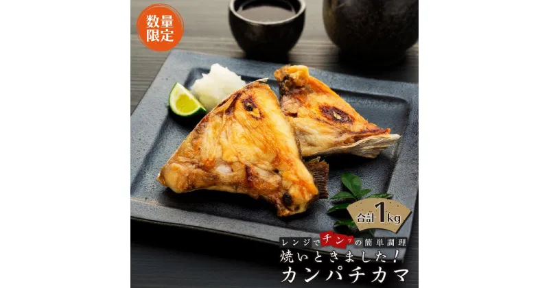 【ふるさと納税】【先行予約・数量限定】焼いときました！（レンチン）カンパチカマ1kg | 魚 お魚 さかな 食品 人気 おすすめ 送料無料