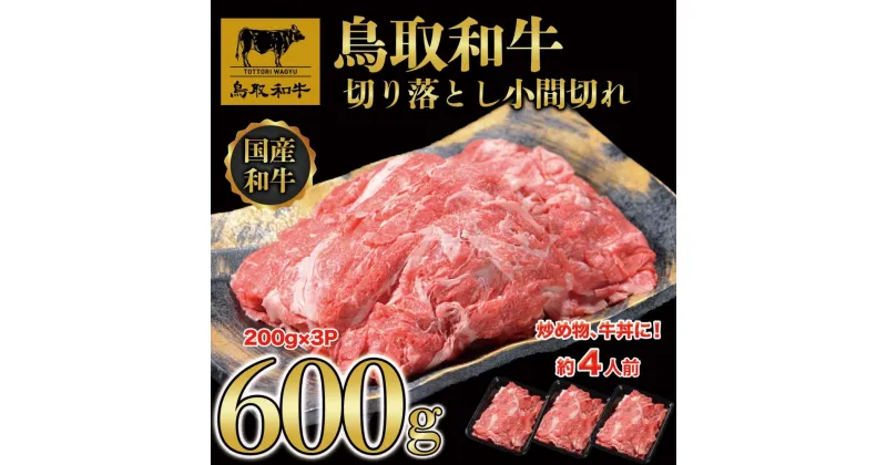 【ふるさと納税】鳥取和牛 切り落とし 小間切れ 約600g（200g×3P） KT010-007 | 肉 お肉 にく 食品 鳥取県産 人気 おすすめ 送料無料 ギフト