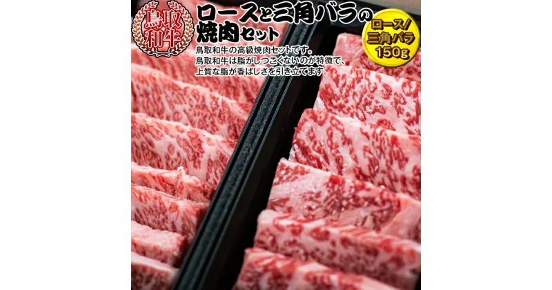 【ふるさと納税】鳥取和牛　ロースと三角バラの焼肉セット | 牛肉 国産 300g 冷凍 バーベキュー BBQ※着日指定不可