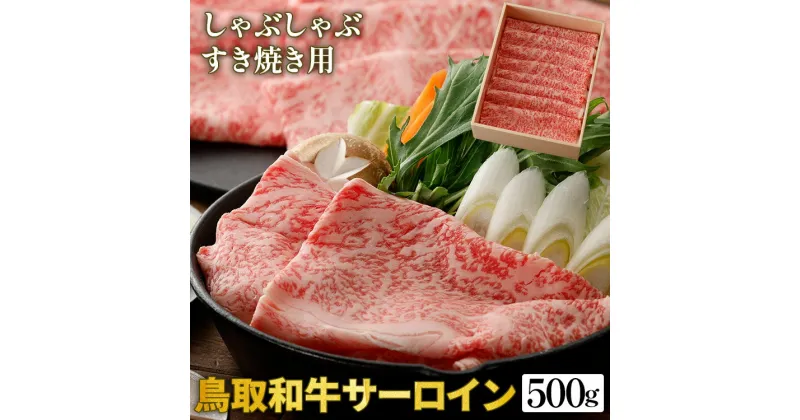 【ふるさと納税】鳥取和牛サーロインしゃぶしゃぶ・すき焼き用 500g 化粧箱入り※着日指定不可