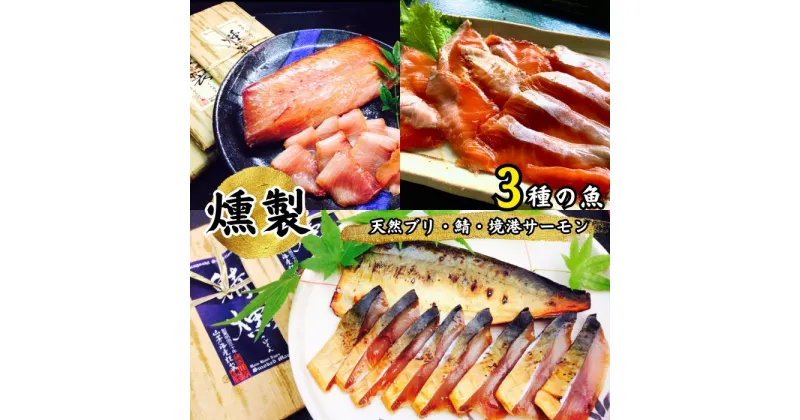 【ふるさと納税】EY06：3種の魚燻製セット（天然ブリ・鯖・境港サーモン）