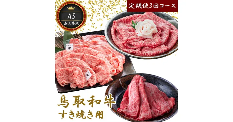 【ふるさと納税】TK02：【3回定期便】A5等級！鳥取和牛すきやき堪能3種食べ比べ