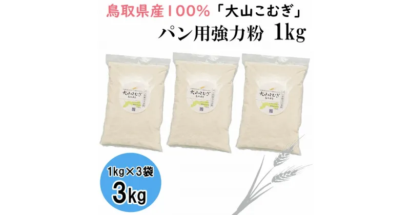 【ふるさと納税】IW04：鳥取県産大山こむぎパン用強力粉（1kg×3袋）