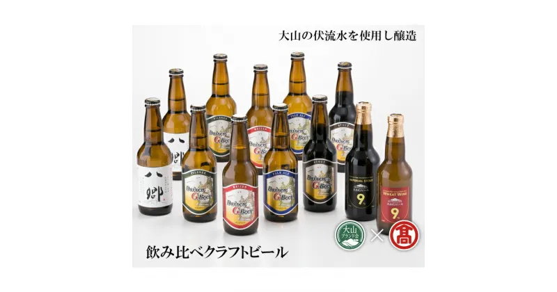 【ふるさと納税】DB62：AX1＜大山Gビール＞飲み比べセットA（大山ブランド会）ピルスナー・ヴァイツェン・ペールエール・スタウト・八郷ビール 各330ml×2 インペリアルスタウト・ウィートワイン 各330ml×1