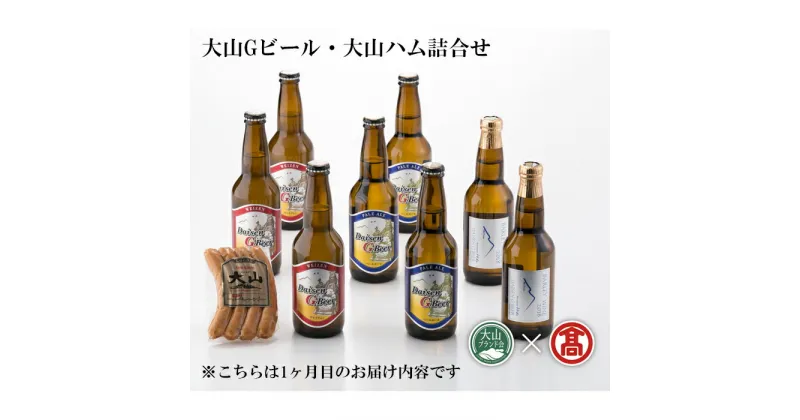 【ふるさと納税】DB67：AX7＜大山Gビール＞頒布会　大山Gビール・大山ハム詰合せ（大山ブランド会）定期便 3回お届け