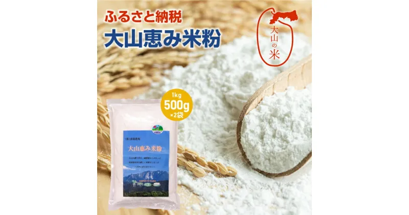 【ふるさと納税】MR-01 大山恵み米粉1kg 500g×2袋 米粉 米 製菓用 料理用 業務用 家庭用 鳥取県 鳥取県産 大山町 大山 大入り 料理 米粉パン お菓子用 国産 お菓子作り 鳥取 上新粉 コシヒカリ こしひかり 大山米粉 大山産