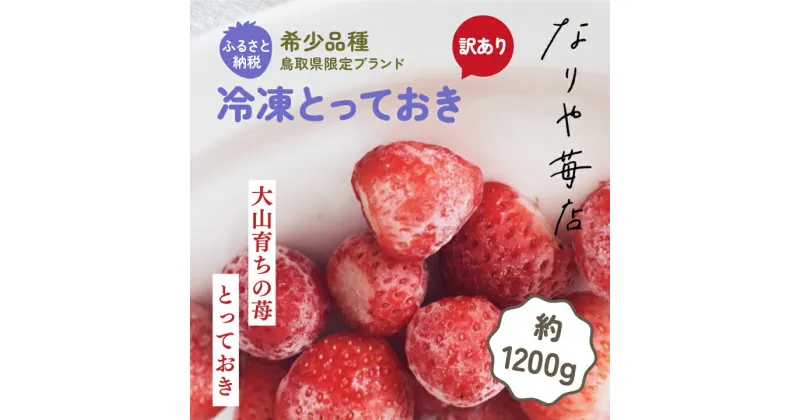 【ふるさと納税】MI-02　【訳あり】冷凍とっておき苺（約1200g）わけあり オリジナルブランド いちご イチゴ フルーツ 果物 スムージー ジャム 甘み 甘い 酸味 鳥取県 鳥取県産 大山町 大山 お土産 返礼品 国産 ご当地