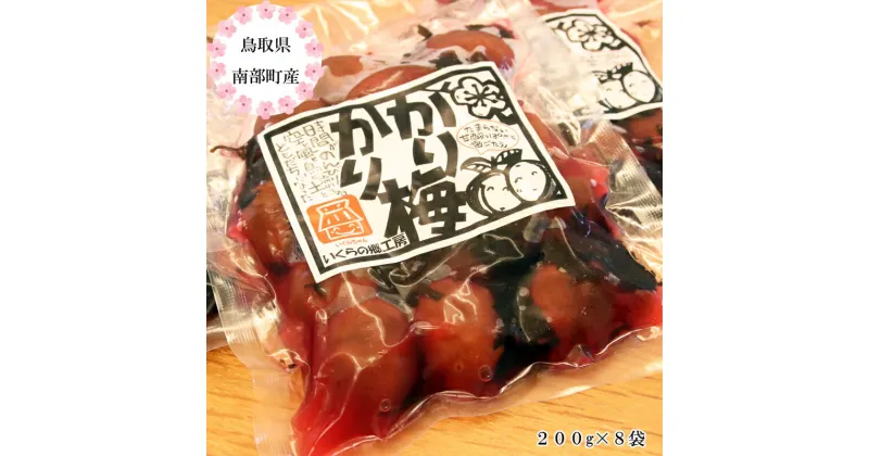 【ふるさと納税】＜11月出荷開始分予約＞鳥取県南部町産 カリカリ梅 8袋入り 200g×8袋 梅干し 梅干 うめぼし かりかり梅 鳥取県南部町