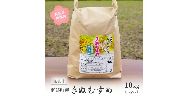 【ふるさと納税】＜令和6年産・新米＞鳥取県南部町産 無洗米 きぬむすめ 10kg(5kg×2袋) 10キロ 米 お米 おこめ こめ コメ キヌムスメ 無洗 板谷米穀店