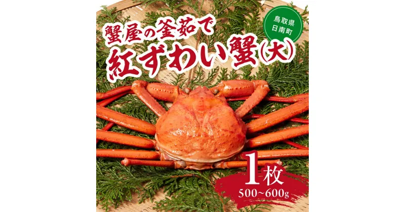 【ふるさと納税】【早期先行予約】蟹屋の釜茹で紅ずわい蟹(大) 500～600g×1枚 ベニズワイガニ 紅ずわいがに カニ かに 境港 マルツ ボイルズワイガニ 鳥取県日南町