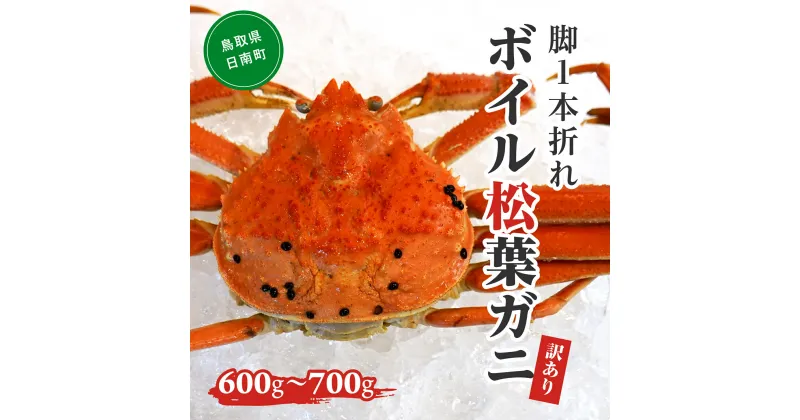 【ふるさと納税】【早期先行予約】訳あり足1本折れボイル松葉ガニ（600g～700gを1枚）OM-31 わけあり 松葉ガニ 松葉がに かに 蟹 カニ 鳥取県境港 御来屋漁港 みくりや漁港 鳥取県日南町