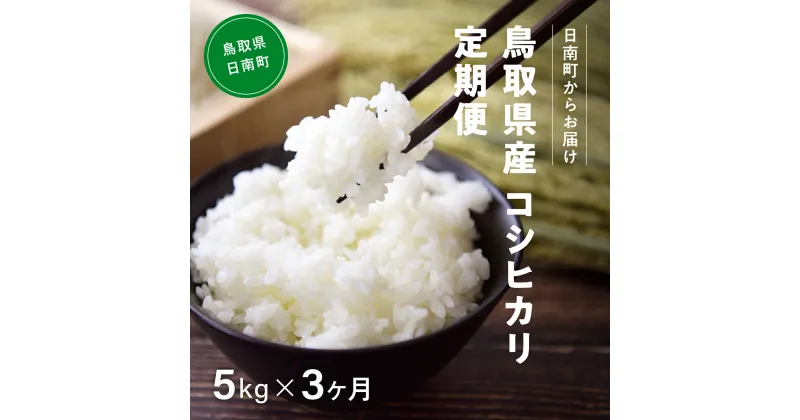 【ふるさと納税】【新米】令和6年産 鳥取県産コシヒカリ 5kg×3ヵ月 合計15kg 定期便 米 お米 こめ コメ 精米 日南町精米 15キロ 鳥取県日南町