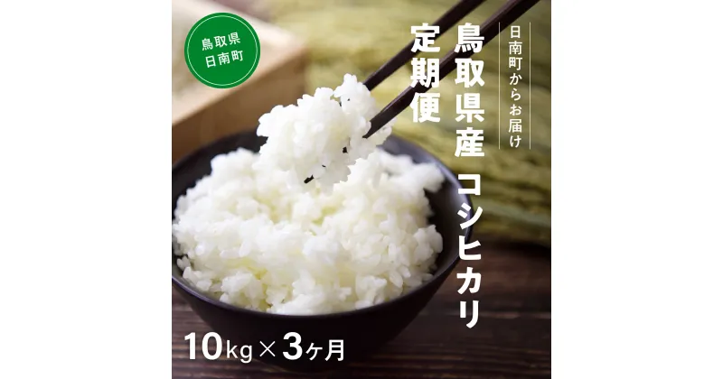 【ふるさと納税】【新米】令和6年産 鳥取県産コシヒカリ 10kg×3ヵ月 合計30kg 定期便 米 お米 こめ コメ 精米 日南町精米 30キロ 鳥取県日南町