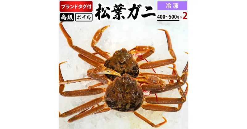 【ふるさと納税】【先行予約】【冷凍】ブランドタグ付ボイル松葉ガニ（400g～500gを2枚）OM-24 タグ付き 松葉ガニ 松葉がに かに 蟹 カニ 鳥取県境港 御来屋漁港