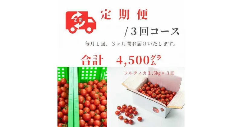 【ふるさと納税】【全3回定期便】島根県産 海辺のトマトバラ「フルティカ」 1.5kg(11～3月限定) 島根県松江市/株式会社さんちゃんファーム[ALAX007]