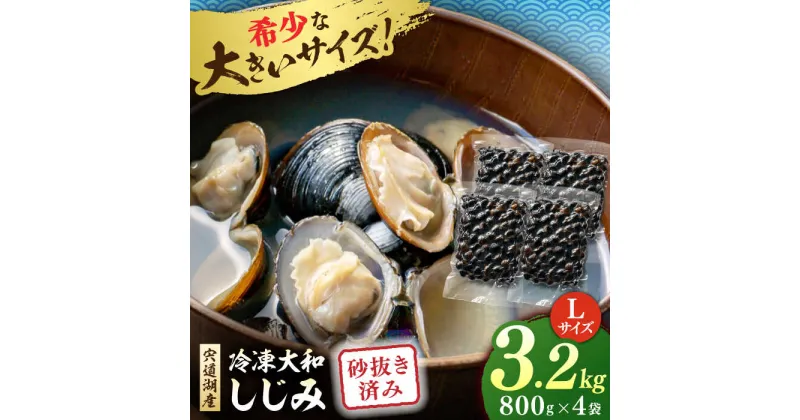 【ふるさと納税】宍道湖産 冷凍大和しじみ 砂抜き済 Lサイズ800g×4袋(3.2kg) 島根県松江市/しじみ市場株式会社[ALDK004]