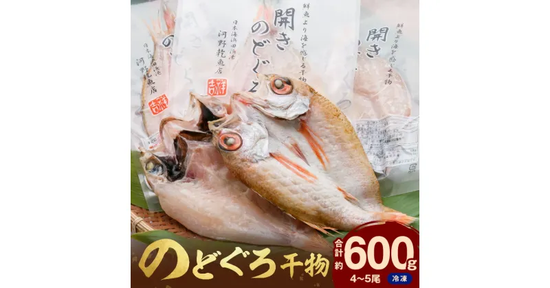 【ふるさと納税】のどぐろ干物（4～5枚 計600g 20～22cm前後）浜田港目利き工場長厳選「のどぐろ」河野乾魚店 魚 干物 干もの 乾物 一夜干し のどぐろ セット 厳選 冷凍 個包装 産地直送 【156】