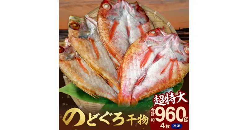 【ふるさと納税】のどぐろ干物（超特大240g 26cm前後 4枚）のどぐろ本来の旨味に出会う渾身の干物 河野乾魚店 魚 干物 干もの ひもの 乾物 のどぐろ 一夜干し 個包装 冷凍 産地直送 【7】