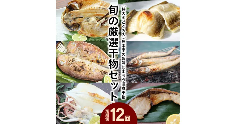 【ふるさと納税】【定期便】旬の厳選干物セット12回コース（特大のどぐろ入）魚本来の旨味に出会う渾身干物 定期便 魚介類 魚貝類 お楽しみ定期便 一夜干し 干物 干もの のどぐろ 【811】