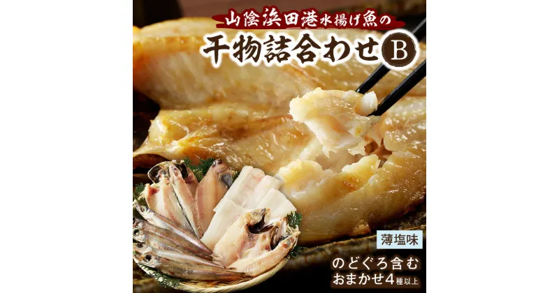 【ふるさと納税】浜田港水揚げ魚の薄塩味干物B（のどぐろを含む） 魚介類 魚貝類 無添加 薄塩味 干物 干もの 一夜干し セット 人気 お取り寄せ 【964】