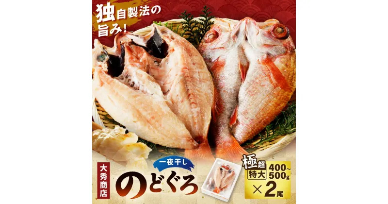 【ふるさと納税】大秀商店の「のどぐろ一夜干し（極超特大）」（2尾入り） 魚介 魚 一夜干し 干物 のどぐろ 特大 加工品 2尾 【1202】