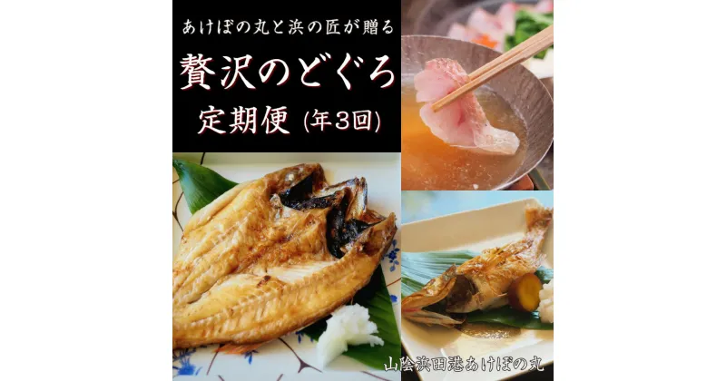 【ふるさと納税】山陰浜田港あけぼの丸が贈る贅沢のどぐろ定期便（3回）魚介 のどぐろ 一夜干し 刺し身 のどぐろしゃぶセット セット しゃぶしゃぶ 定期便 定期 3回 【1888】