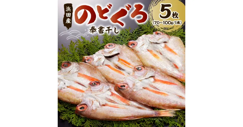 【ふるさと納税】浜田特産　のどぐろの「奉書干し」5枚（70～100gサイズ） 魚介 魚介類 魚 開き 干物 のどぐろ 【1938】