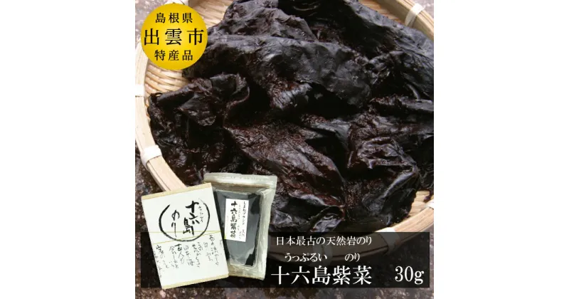 【ふるさと納税】【緊急支援品】十六島 海苔 1袋 30g | ノリ 希少 天然 岩のり 岩海苔 高級 返礼品 人気 おすすめ お取り寄せ グルメ 正月 雑煮 うどん お吸い物 吸い物 季節限定 期間限定 島根県 出雲市