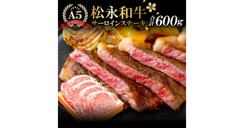 【ふるさと納税】 松永和牛 A5ランク サーロインステーキ 4枚 合計600g 肉 牛肉 黒毛和牛 ブランド牛 最高級 贅沢 冷凍 特産品 特別な日 贅沢 お祝い 記念日 おもてなし お取り寄せ グルメ