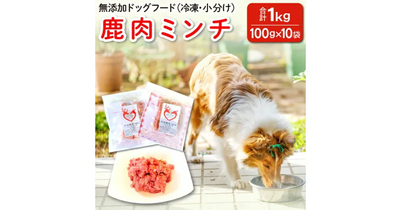 【ふるさと納税】 鹿肉 ミンチ 犬用 無添加 1kg 小分け 100g×10袋 天然 冷凍 ヒューマングレード 手作り 天然素材 キューブ型 トッピング 高たんぱく 低脂質 シニア 肥満防止 ドッグフード ペットフード 新鮮 ギフト 贈答 贈り物 プレゼント